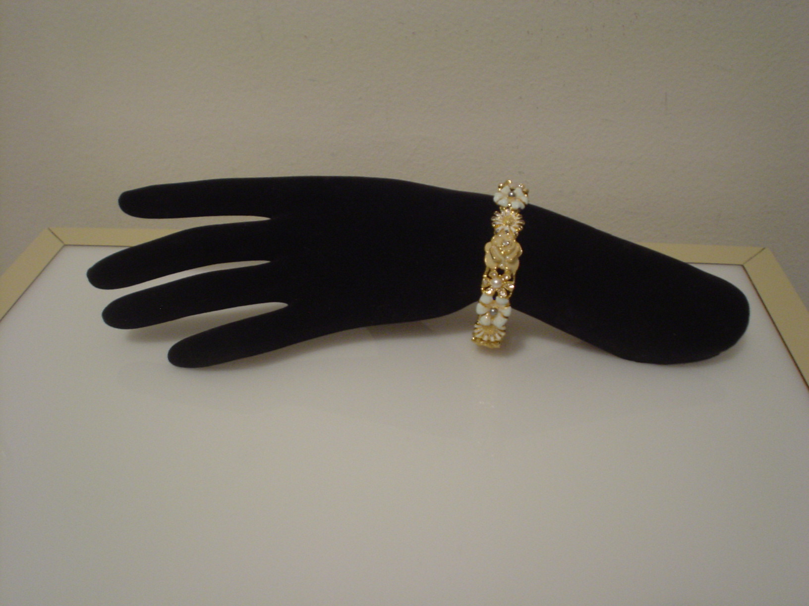Kenneth Jay Lane flower bangle bracelet